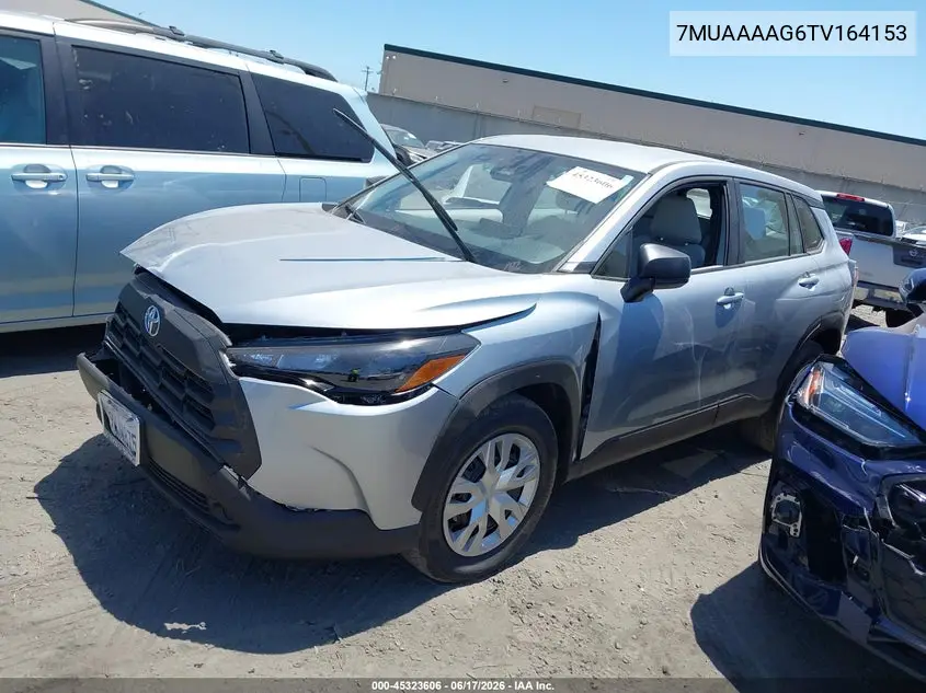 2026 Toyota Corolla Cross L VIN: 7MUAAAAG6TV164153 Lot: 45323606