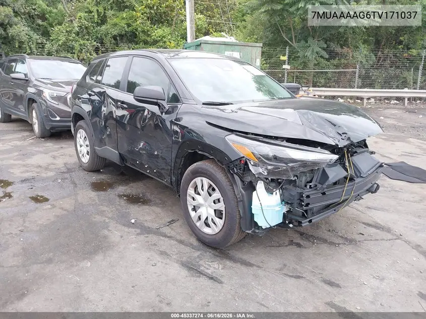 2026 Toyota Corolla Cross L VIN: 7MUAAAAG6TV171037 Lot: 45337274