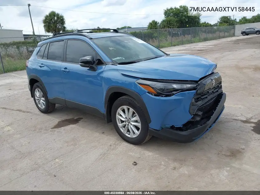7MUCAAAGXTV158445 2026 Toyota Corolla Cross Le