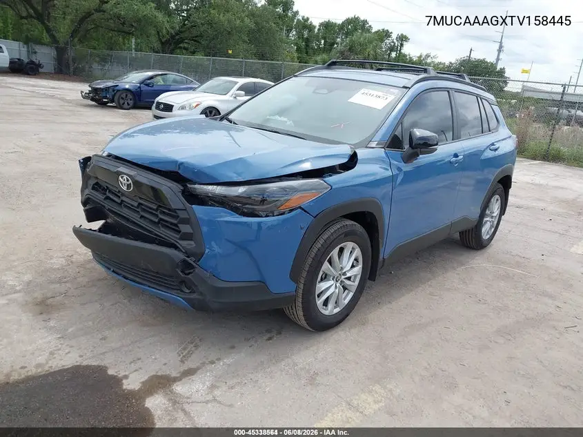 7MUCAAAGXTV158445 2026 Toyota Corolla Cross Le