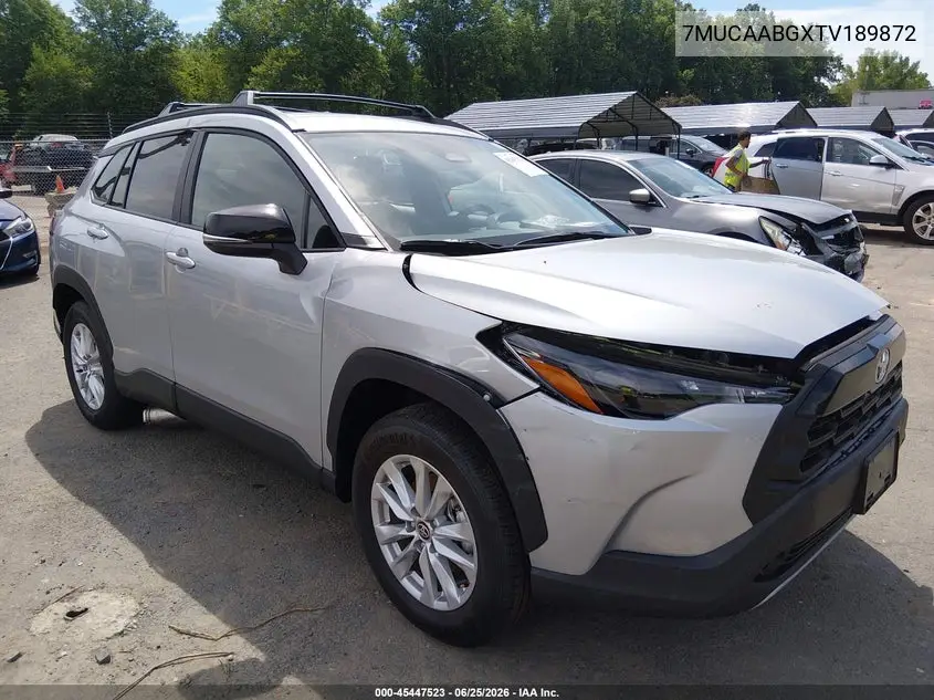 2026 Toyota Corolla Cross Le VIN: 7MUCAABGXTV189872 Lot: 45447523