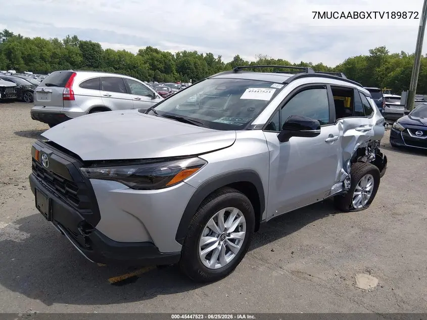 2026 Toyota Corolla Cross Le VIN: 7MUCAABGXTV189872 Lot: 45447523