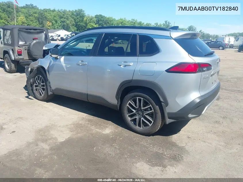 2026 Toyota Corolla Cross Xle VIN: 7MUDAABG0TV182840 Lot: 45466146