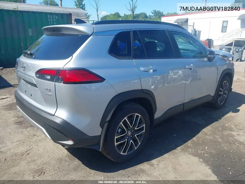 2026 Toyota Corolla Cross Xle VIN: 7MUDAABG0TV182840 Lot: 45466146
