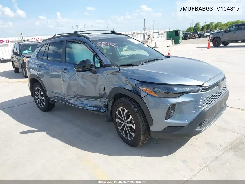 2026 Toyota Corolla Cross Hybrid Se VIN: 7MUFBABG3TV104817 Lot: 45475011