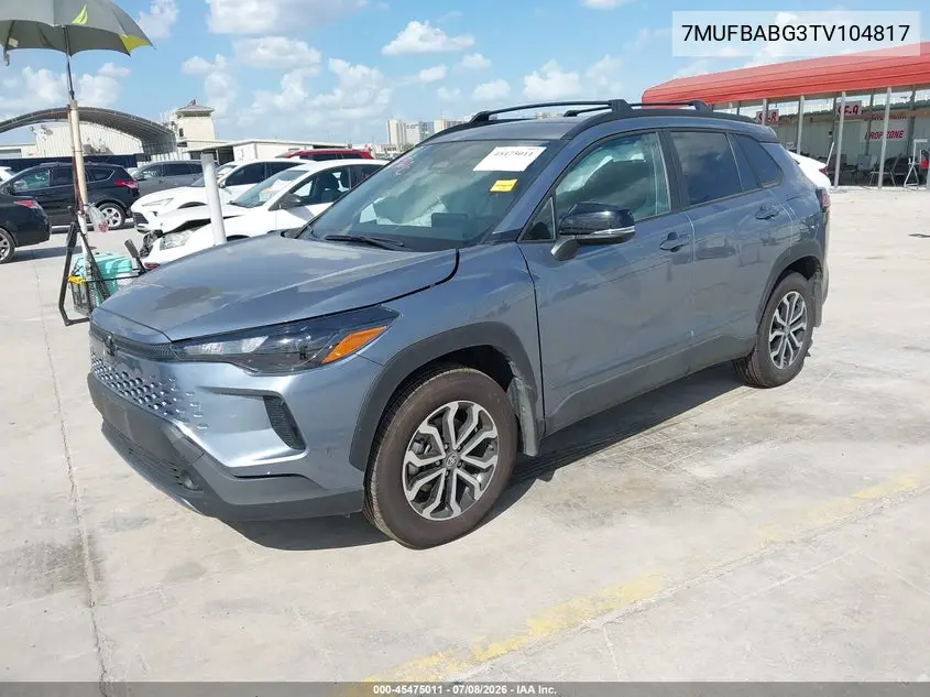 2026 Toyota Corolla Cross Hybrid Se VIN: 7MUFBABG3TV104817 Lot: 45475011