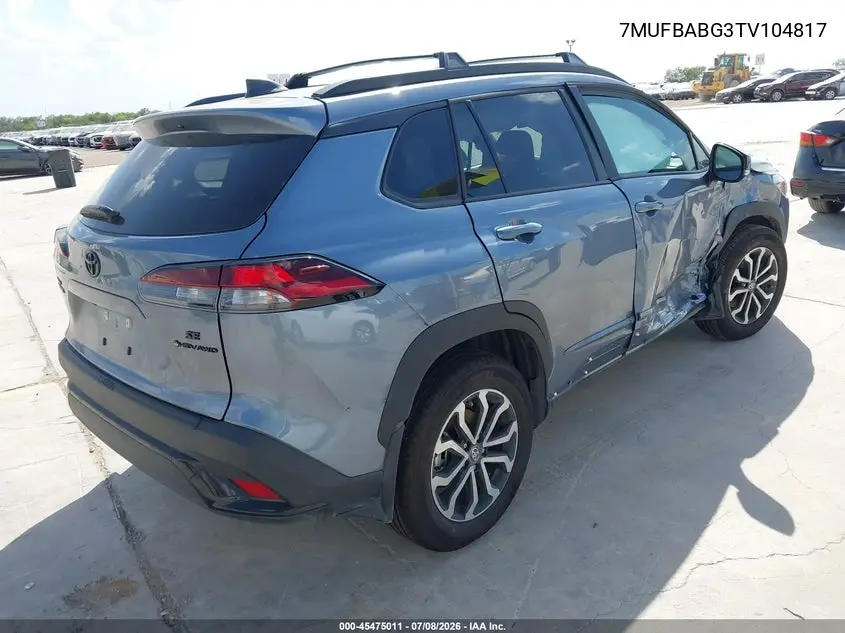 2026 Toyota Corolla Cross Hybrid Se VIN: 7MUFBABG3TV104817 Lot: 45475011