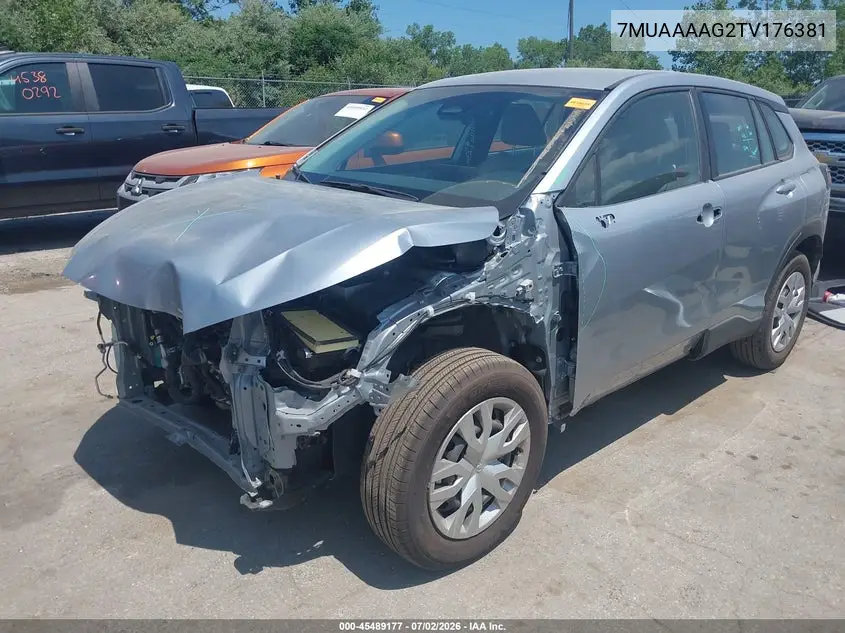 2026 Toyota Corolla Cross L VIN: 7MUAAAAG2TV176381 Lot: 45489177