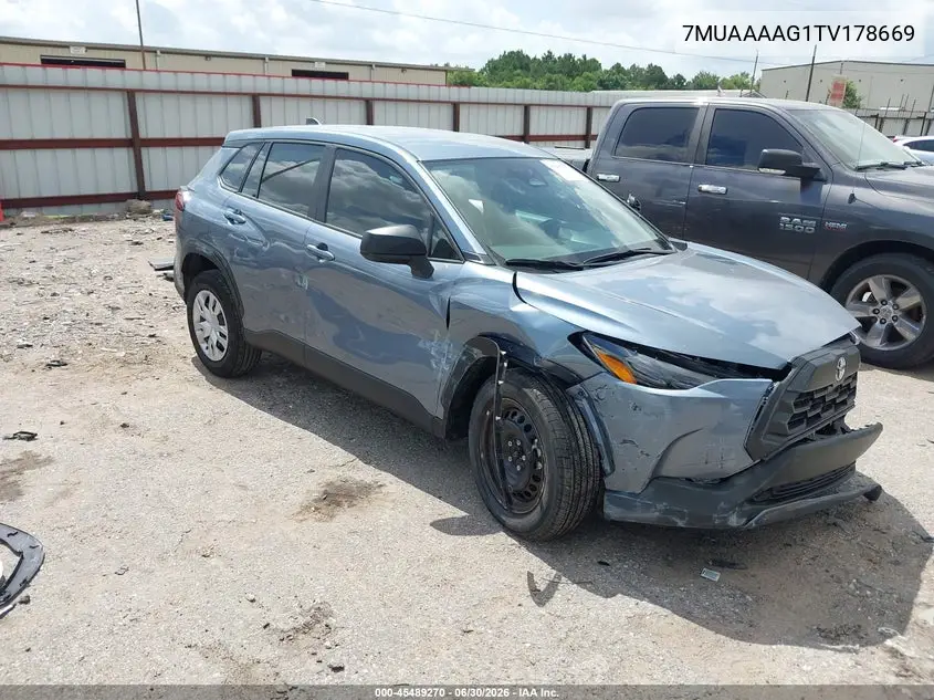 2026 Toyota Corolla Cross L VIN: 7MUAAAAG1TV178669 Lot: 45489270