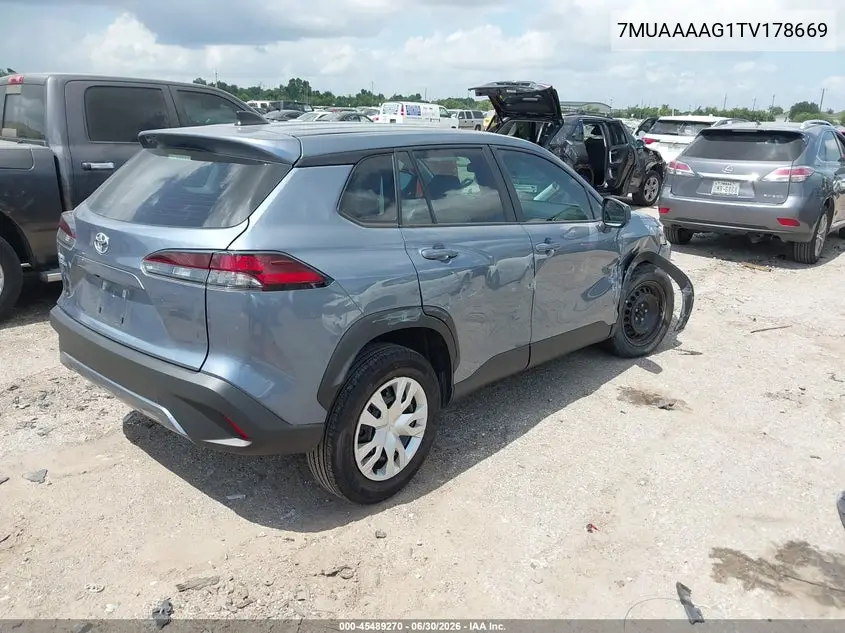 2026 Toyota Corolla Cross L VIN: 7MUAAAAG1TV178669 Lot: 45489270