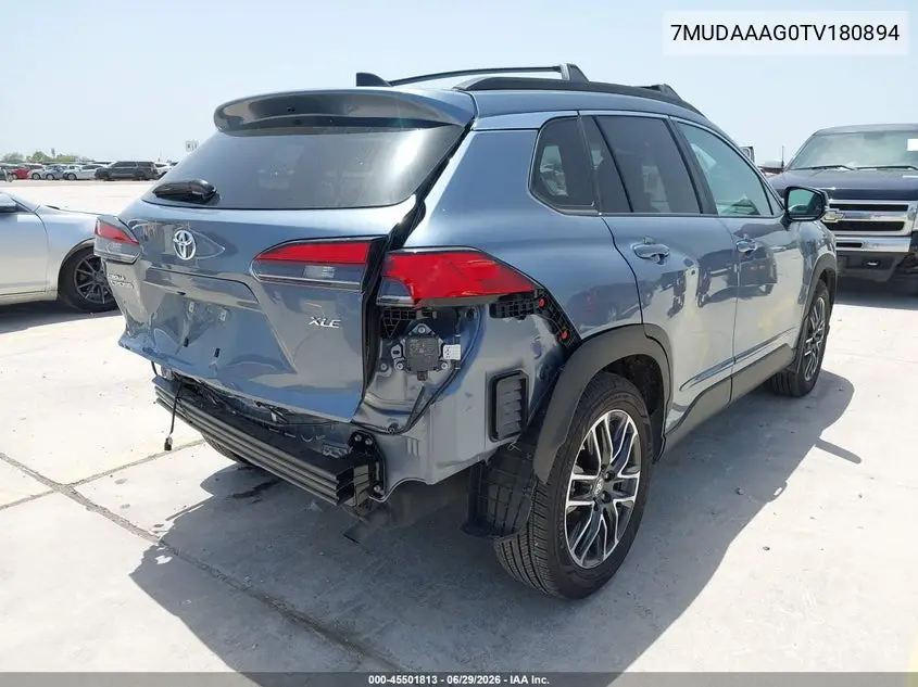 2026 Toyota Corolla Cross Xle VIN: 7MUDAAAG0TV180894 Lot: 45501813
