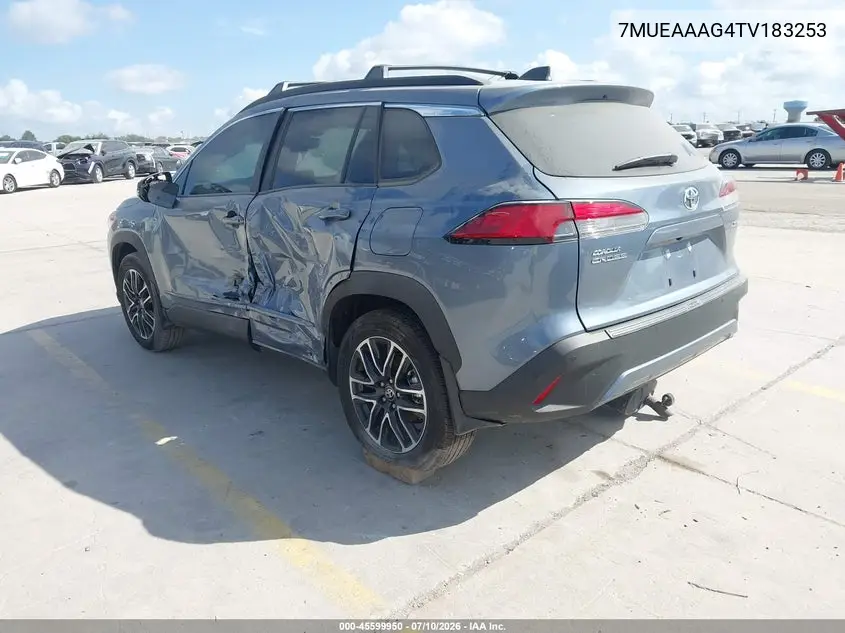 2026 Toyota Corolla Cross Xle VIN: 7MUEAAAG4TV183253 Lot: 45599950