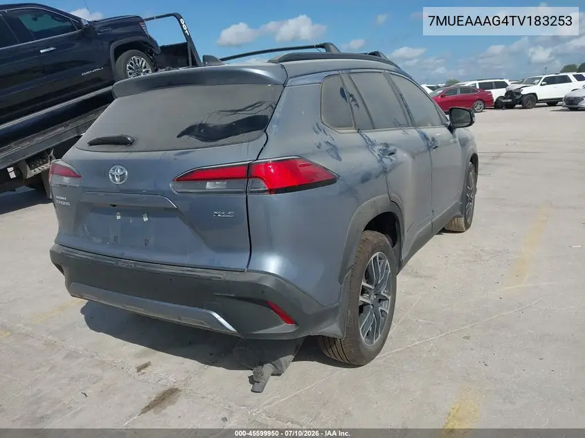 2026 Toyota Corolla Cross Xle VIN: 7MUEAAAG4TV183253 Lot: 45599950