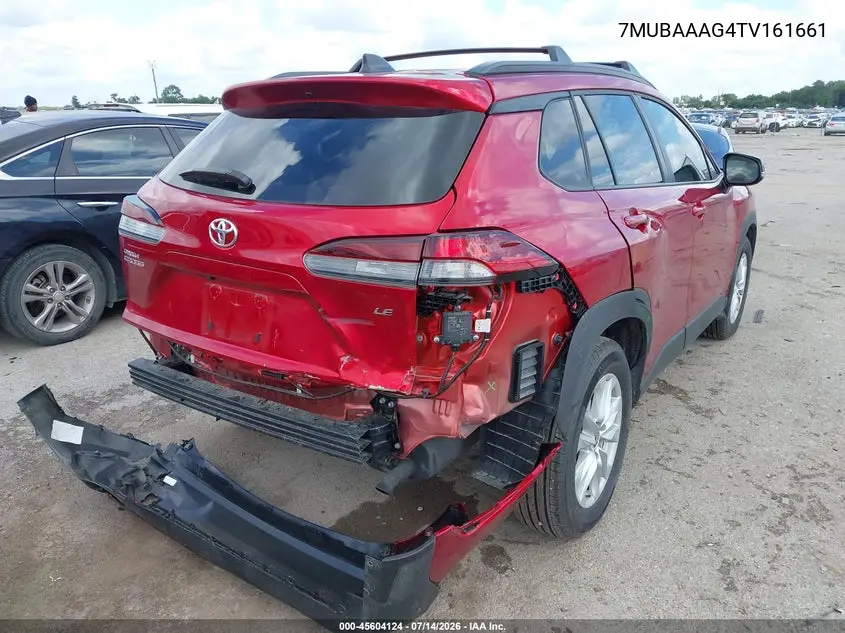 2026 Toyota Corolla Cross Le VIN: 7MUBAAAG4TV161661 Lot: 45604124