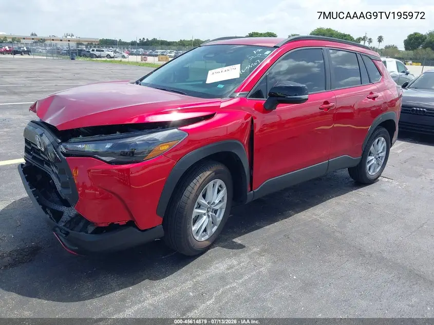 2026 Toyota Corolla Cross Le VIN: 7MUCAAAG9TV195972 Lot: 45614879