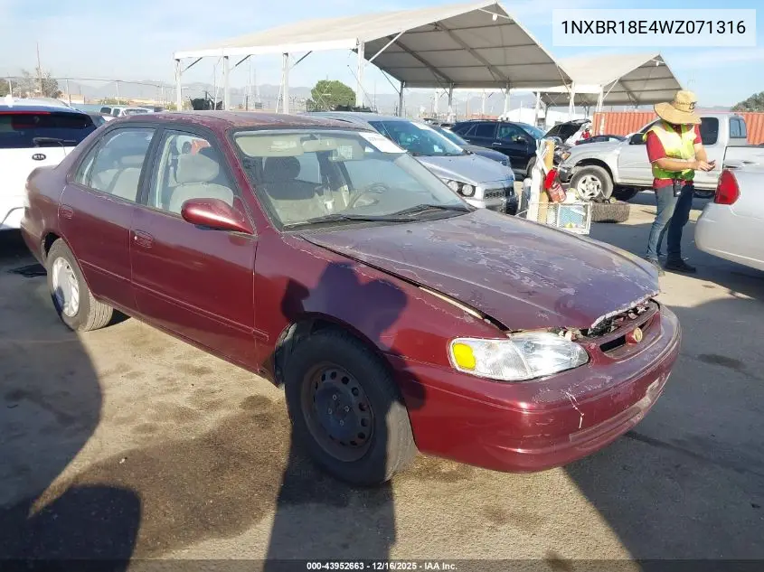 1NXBR18E4WZ071316 1998 Toyota Corolla Le