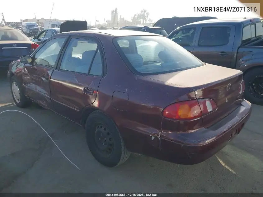 1NXBR18E4WZ071316 1998 Toyota Corolla Le