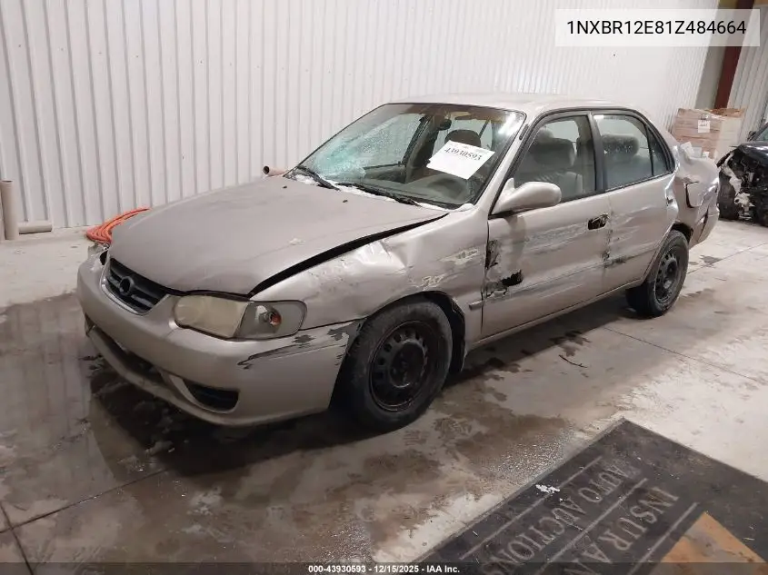 1NXBR12E81Z484664 2001 Toyota Corolla Le