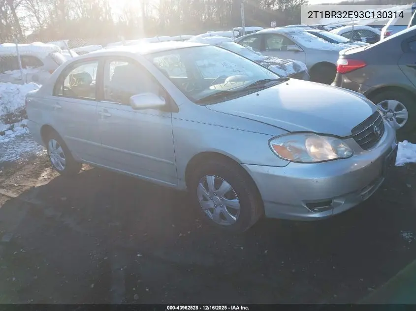2T1BR32E93C130314 2003 Toyota Corolla Le