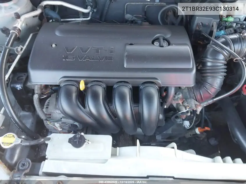 2T1BR32E93C130314 2003 Toyota Corolla Le