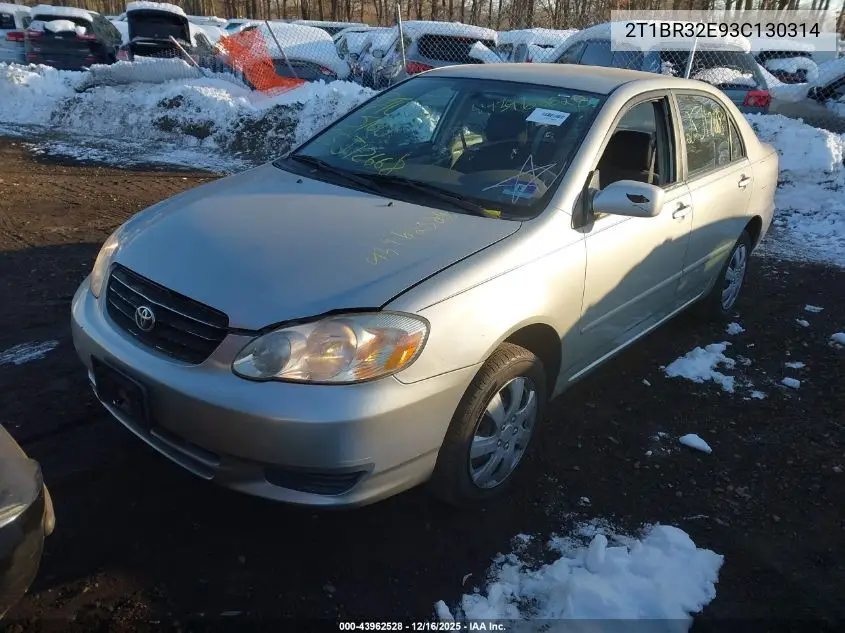2T1BR32E93C130314 2003 Toyota Corolla Le