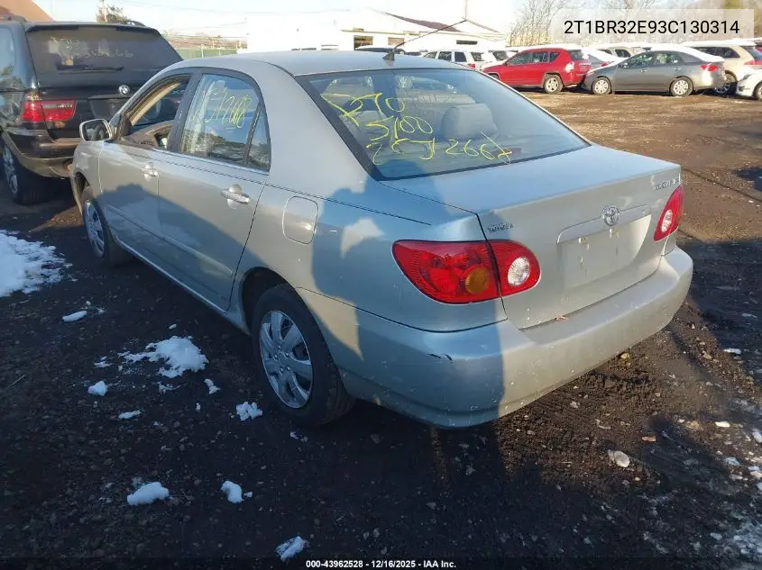 2T1BR32E93C130314 2003 Toyota Corolla Le