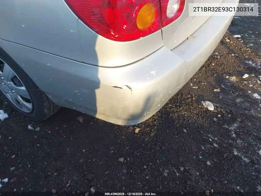 2T1BR32E93C130314 2003 Toyota Corolla Le
