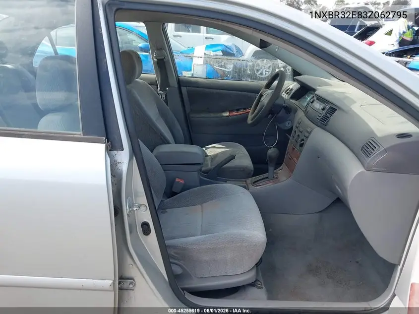 2003 Toyota Corolla Le VIN: 1NXBR32E83Z062795 Lot: 45255619