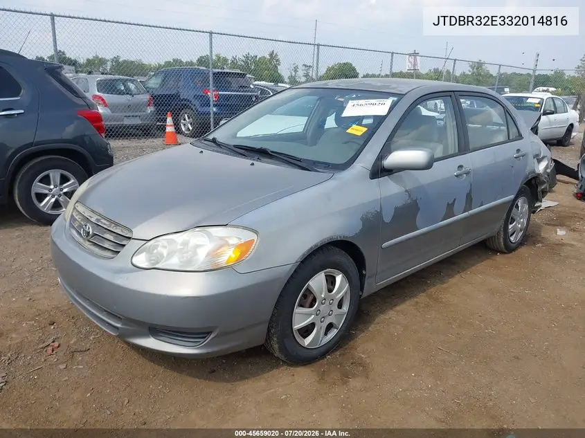 2003 Toyota Corolla Le VIN: JTDBR32E332014816 Lot: 45659020
