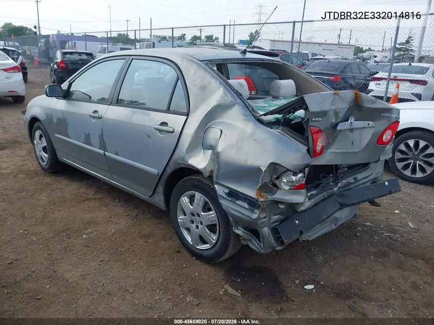 2003 Toyota Corolla Le VIN: JTDBR32E332014816 Lot: 45659020