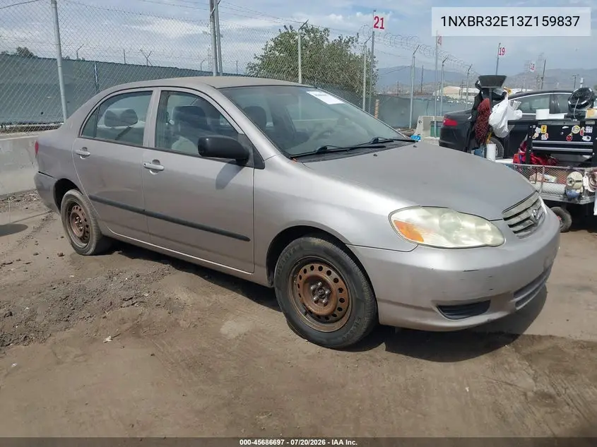 2003 Toyota Corolla Ce VIN: 1NXBR32E13Z159837 Lot: 45686697