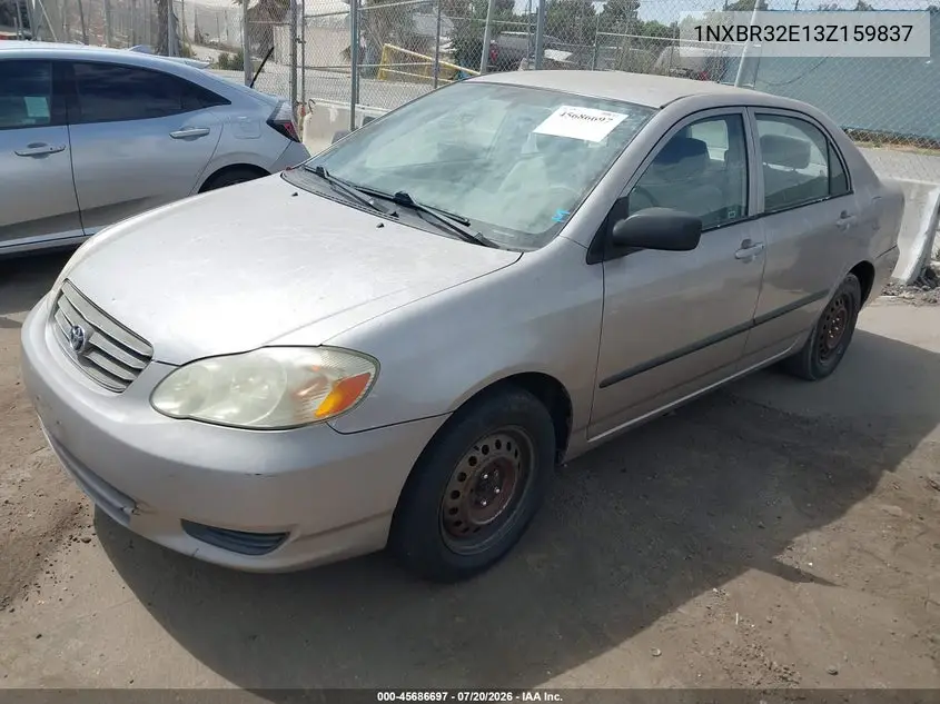 2003 Toyota Corolla Ce VIN: 1NXBR32E13Z159837 Lot: 45686697