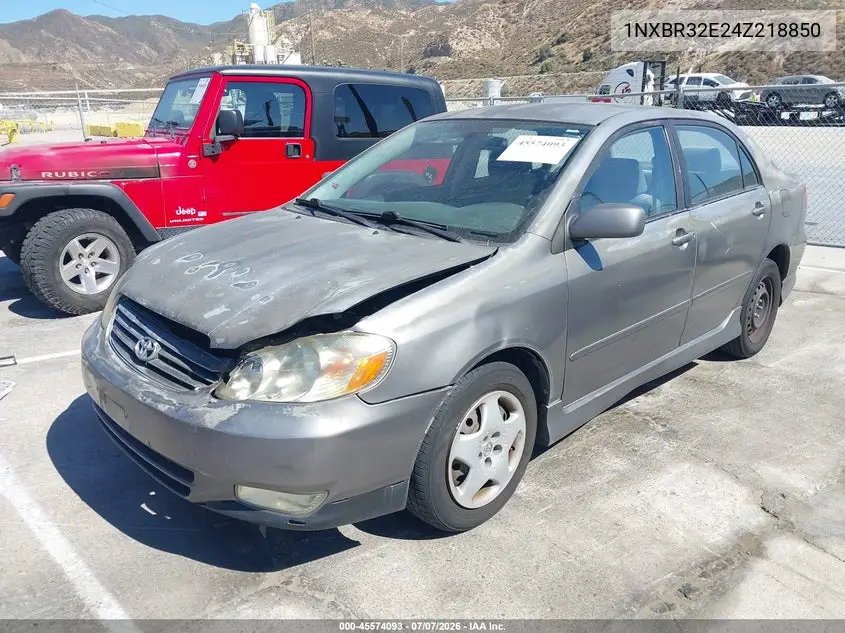 2004 Toyota Corolla S VIN: 1NXBR32E24Z218850 Lot: 45574093