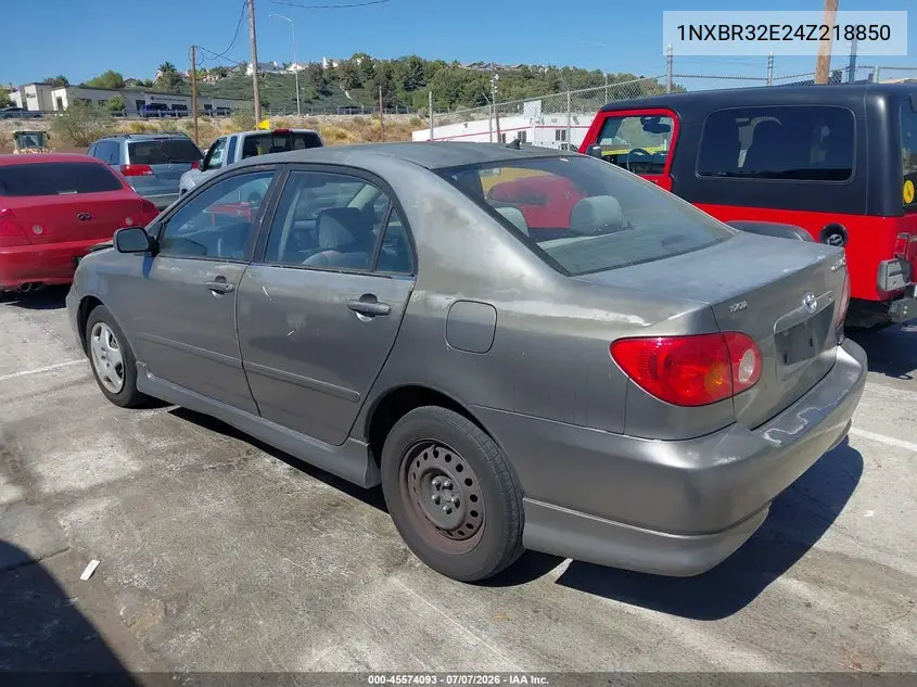 2004 Toyota Corolla S VIN: 1NXBR32E24Z218850 Lot: 45574093
