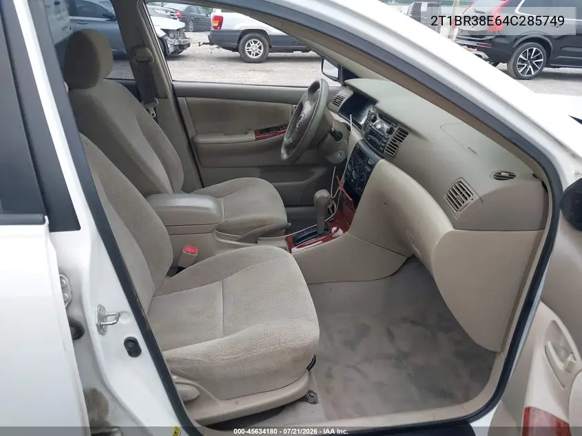 2004 Toyota Corolla Le VIN: 2T1BR38E64C285749 Lot: 45634180