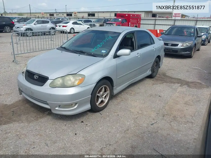 1NXBR32E85Z551877 2005 Toyota Corolla S
