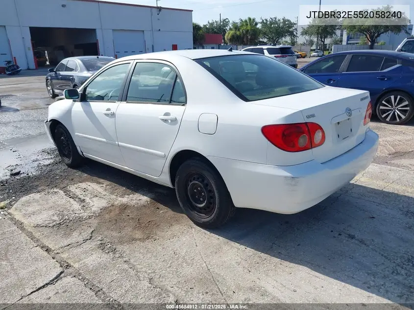 2005 Toyota Corolla Le VIN: JTDBR32E552058240 Lot: 45684912