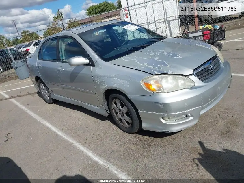2T1BR32E86C611983 2006 Toyota Corolla S