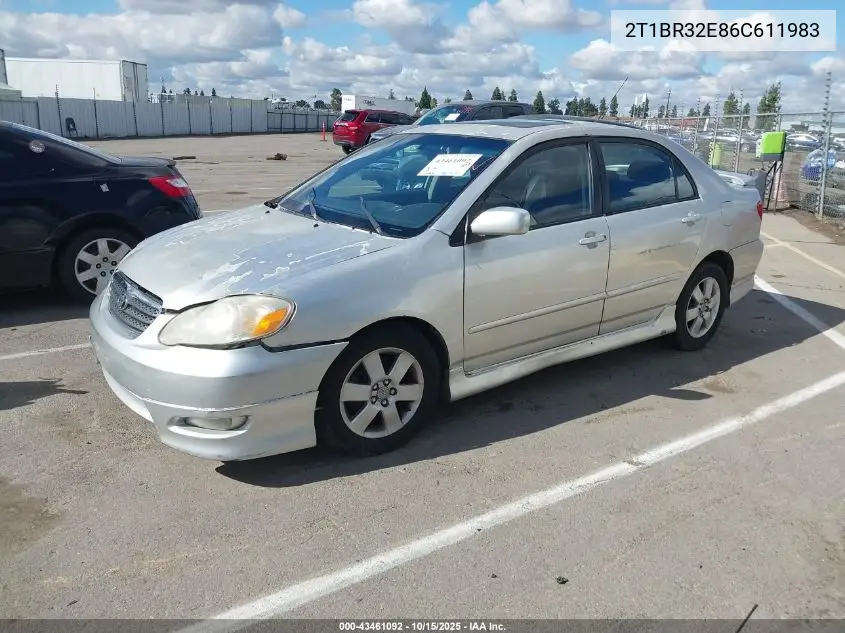 2T1BR32E86C611983 2006 Toyota Corolla S