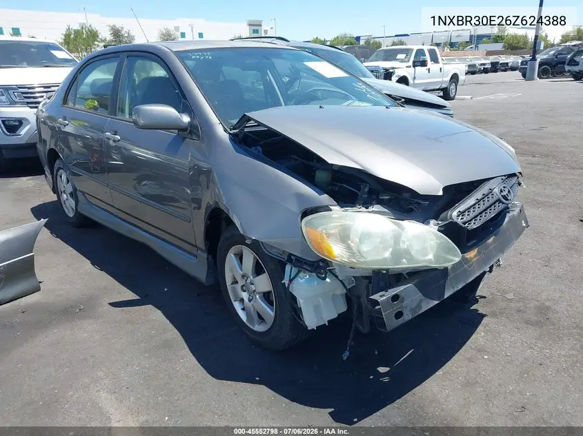 2006 Toyota Corolla S VIN: 1NXBR30E26Z624388 Lot: 45552798
