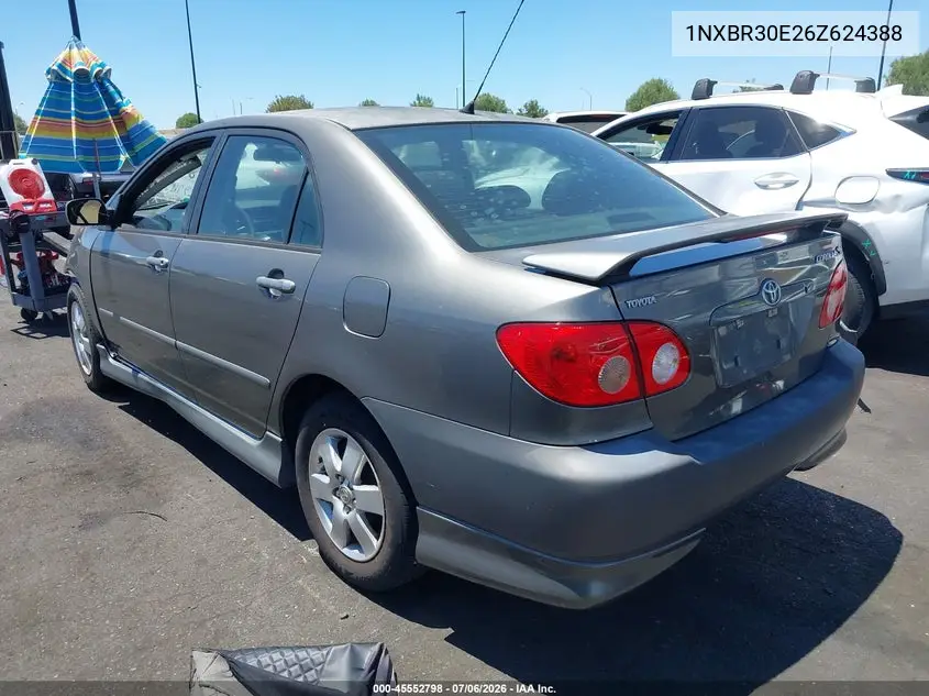 2006 Toyota Corolla S VIN: 1NXBR30E26Z624388 Lot: 45552798