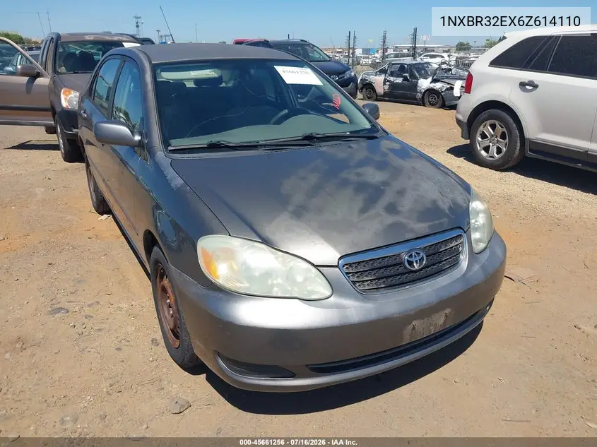 2006 Toyota Corolla Le VIN: 1NXBR32EX6Z614110 Lot: 45661256