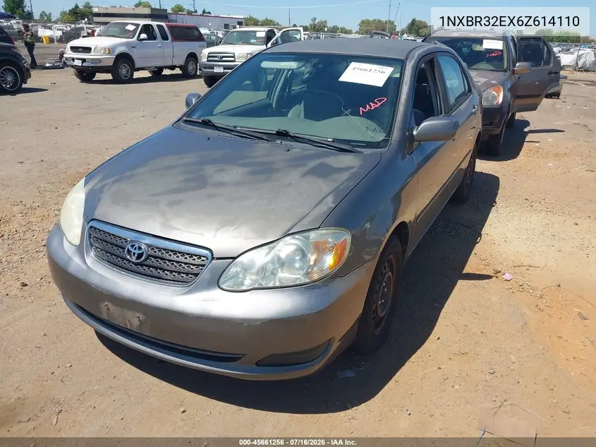 2006 Toyota Corolla Le VIN: 1NXBR32EX6Z614110 Lot: 45661256