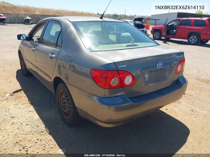 2006 Toyota Corolla Le VIN: 1NXBR32EX6Z614110 Lot: 45661256