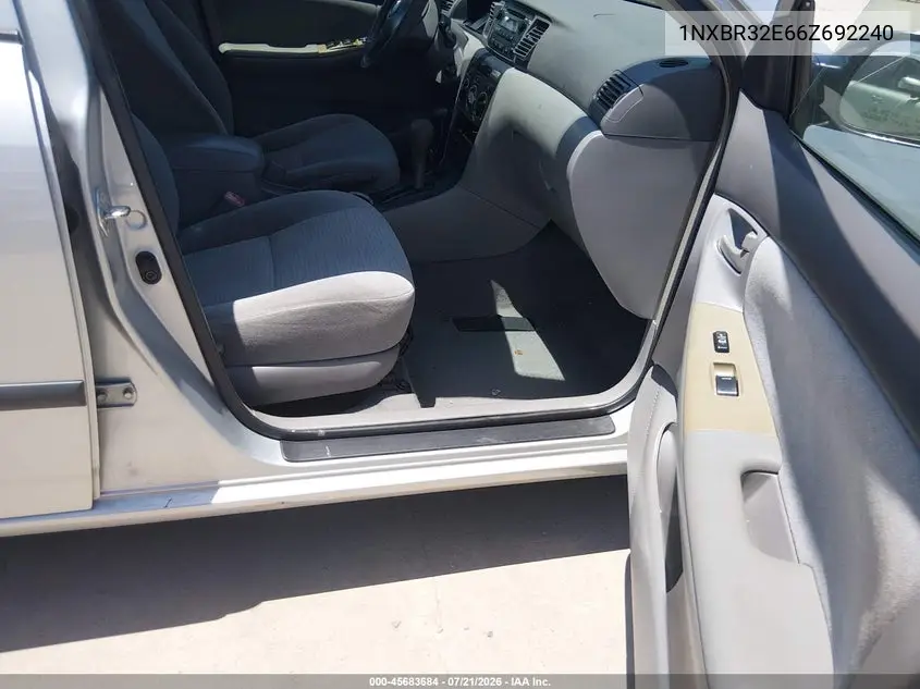 2006 Toyota Corolla Ce VIN: 1NXBR32E66Z692240 Lot: 45683684