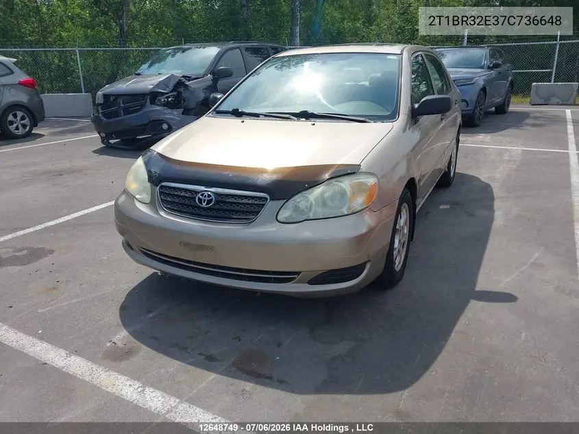 2007 Toyota Corolla VIN: 2T1BR32E37C736648 Lot: 12648749