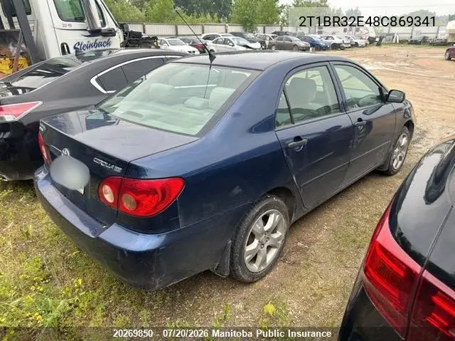 2008 Toyota Corolla Ce VIN: 2T1BR32E48C869341 Lot: 20269850