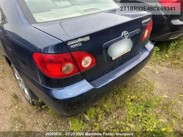 2008 Toyota Corolla Ce VIN: 2T1BR32E48C869341 Lot: 20269850