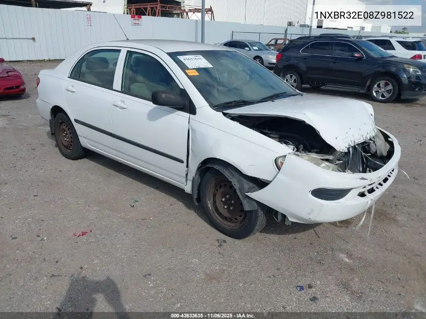 1NXBR32E08Z981522 2008 Toyota Corolla Ce