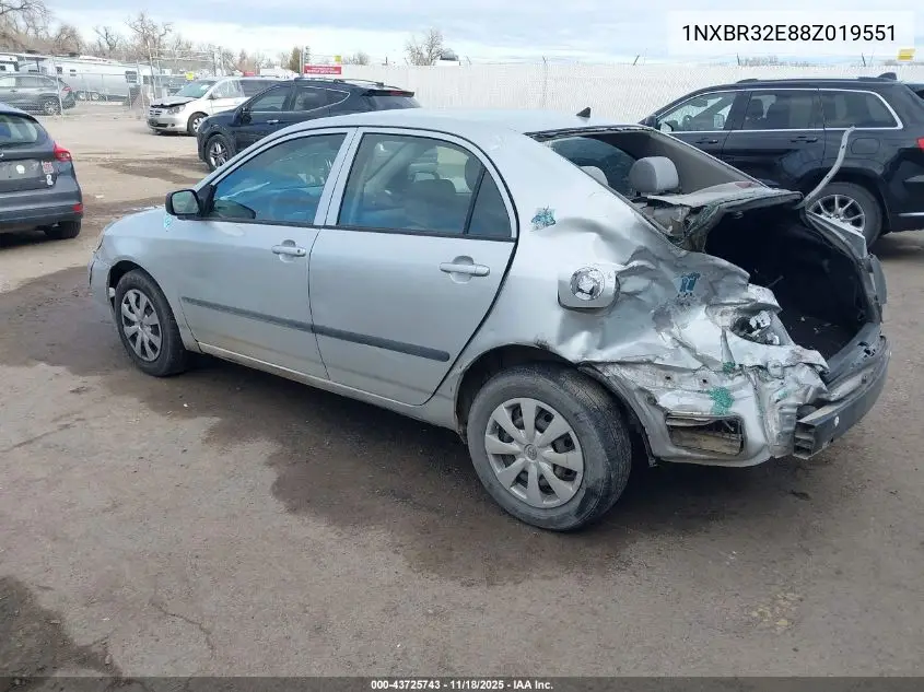1NXBR32E88Z019551 2008 Toyota Corolla Ce